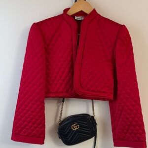 Vintage Victor Costa Red Jacket Bolero Style